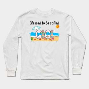 Blessed To Be Called Gigi Summer Beach Happy Mother's Long Sleeve T-Shirt